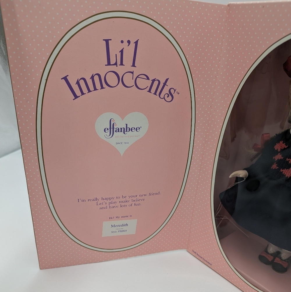 Vintage Effanbee Li'l Innocents Meredith Doll FB2819 Collectible 1988 New - Picture 4 of 6